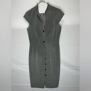 Calvin Klein gray pinstripe dress